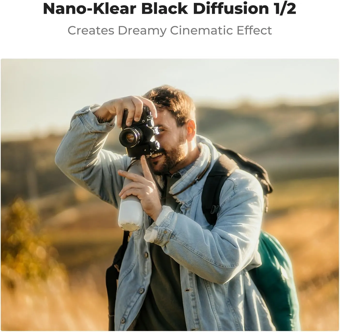 K&F Concept 67mm Black Diffusion 1/2 Filter Mist Cinematic Effect Filter with 18 Multi-Layer Coatings for Video/Vlog/Portrait Photography (K-Series)