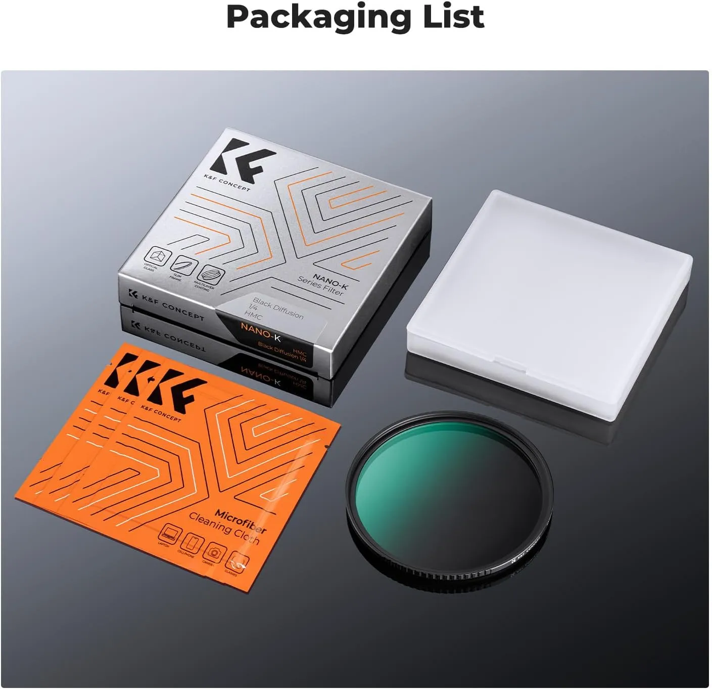 K&F Concept 82mm Black Diffusion 1/4 Filter Mist Cinematic Effect Filter with 18 Multi-Layer Coatings for Video/Vlog/Portrait Photography (K-Series)