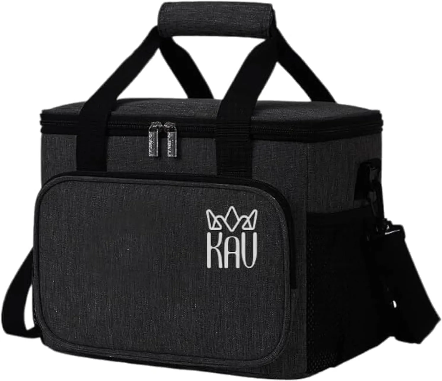 KAV Lunch Cooler Bag, Large Insulated Lunch Box for Food Beverages, 15L Deep Lunchbag Storage Area with Shoulder Strap and Handle, Cooler Tote Lunch Pack for Men Women