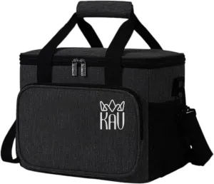 KAV Lunch Cooler Bag, Large Insulated Lunch Box for Food Beverages, 15L Deep Lunchbag Storage Area with Shoulder Strap and Handle, Cooler Tote Lunch Pack for Men Women