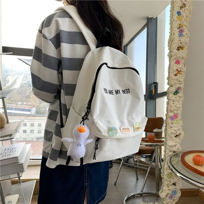 Kawaii Letter Embroidery Backpack