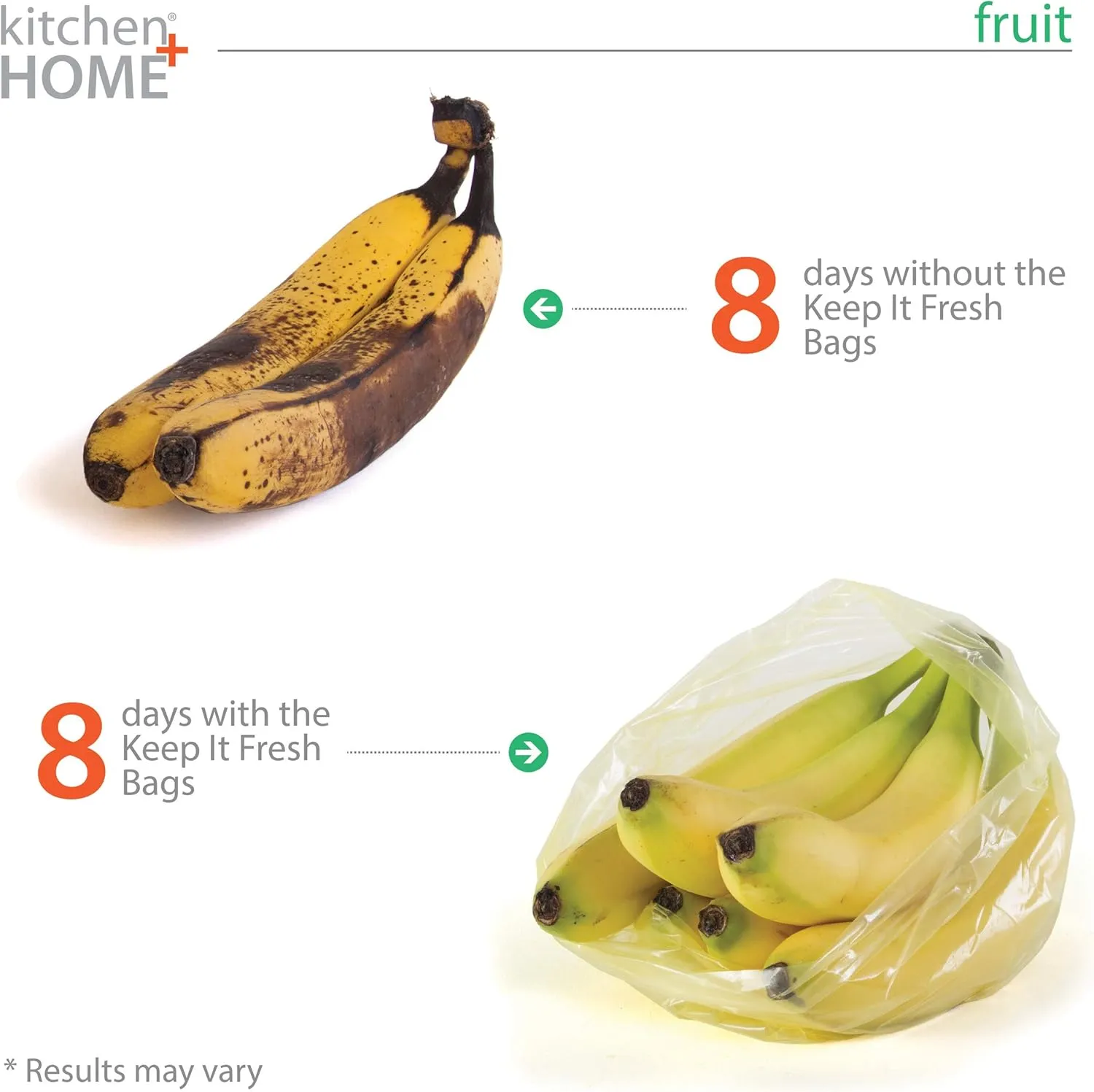 Keep it Fresh Produce Bags - 30 Reusable BPA Free Freshness Green Bags & Twist Ties - Keeps Fruits, Veggies, and Flowers Fresher Longer