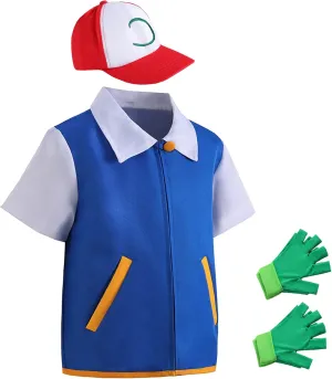Kids Adult Hallowee Cosplay Costume Hoodie Jacket Gloves Hat Sets for Trainer