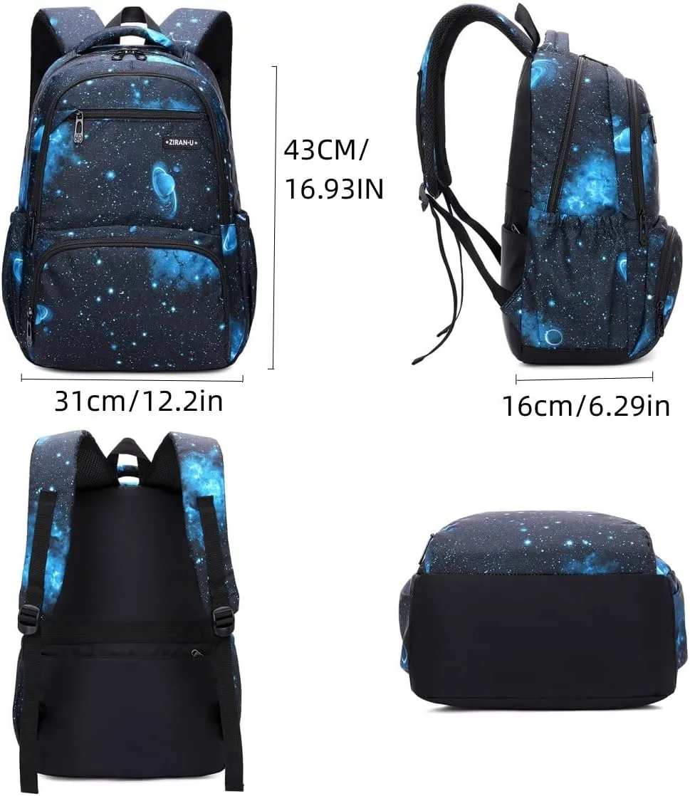 Kids Backpack for Boys Girls Elementary School Backpacks Boys Children Bookbags Primary Kindergarten Backpack Galaxy Black Blue