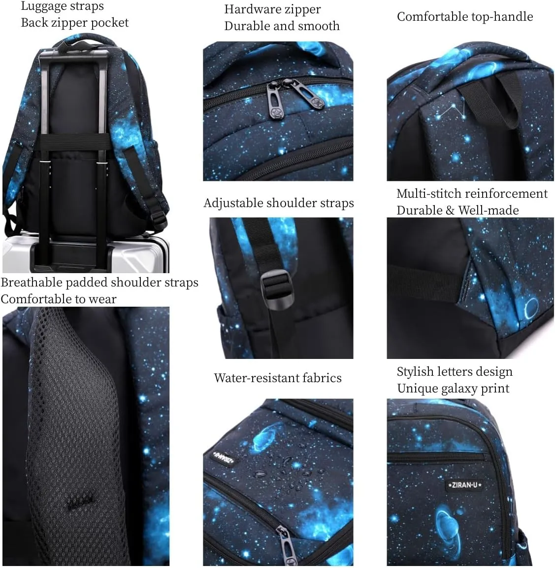 Kids Backpack for Boys Girls Elementary School Backpacks Boys Children Bookbags Primary Kindergarten Backpack Galaxy Black Blue