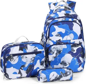 Kids Backpack for Boys Teens Bookbag for Elementary Primary Middle School with Lunch Box Set