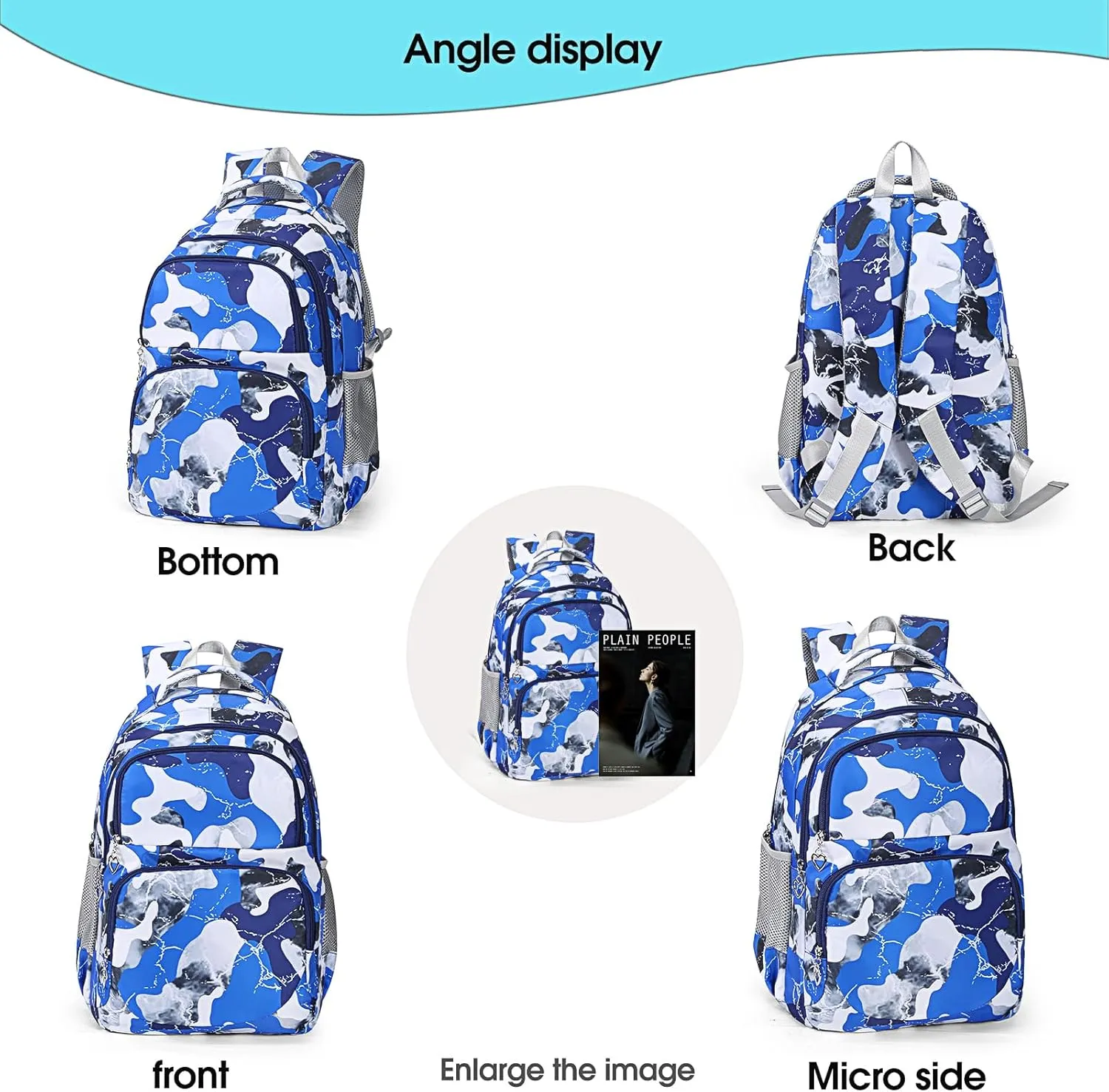 Kids Backpack for Boys Teens Bookbag for Elementary Primary Middle School with Lunch Box Set