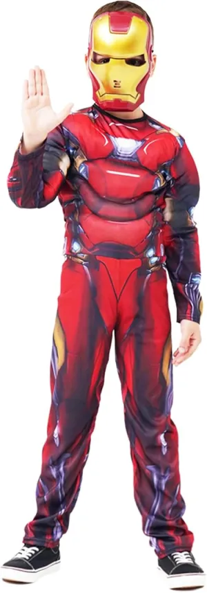 Kids Superhero Muscle Costume 3D Style Halloween Cosplay Suit for Boys