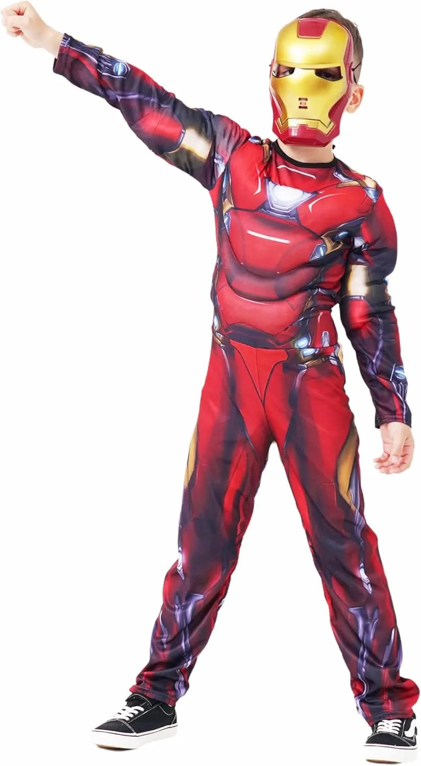 Kids Superhero Muscle Costume 3D Style Halloween Cosplay Suit for Boys