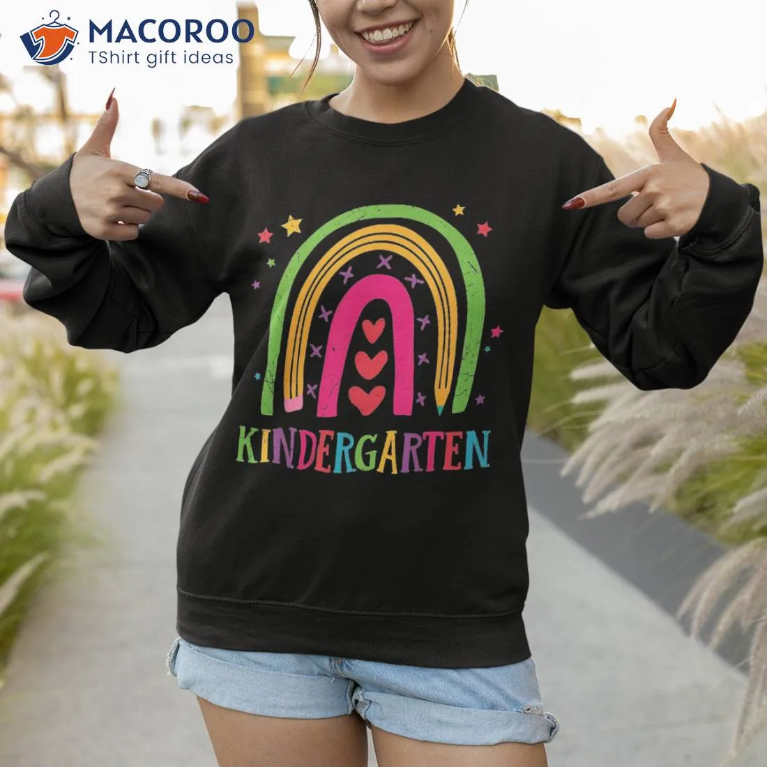 Kindergarten Rainbow Teacher Student Back To School Shirt