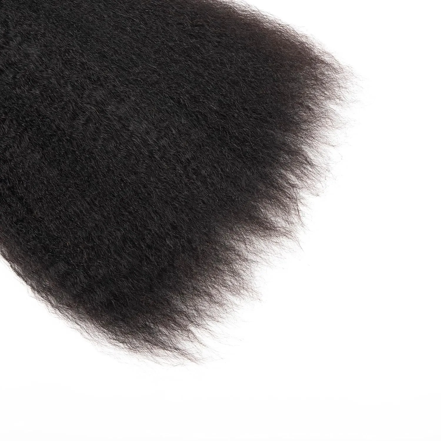 Kinky Straight Human Braiding Hair No Weft 100g (1Pack-4PCS) Wet and Wavy Bulk Human Hair For Boho Braids Yaki Straight For Micro Braiding (Kinky Straight, 22 Inch)