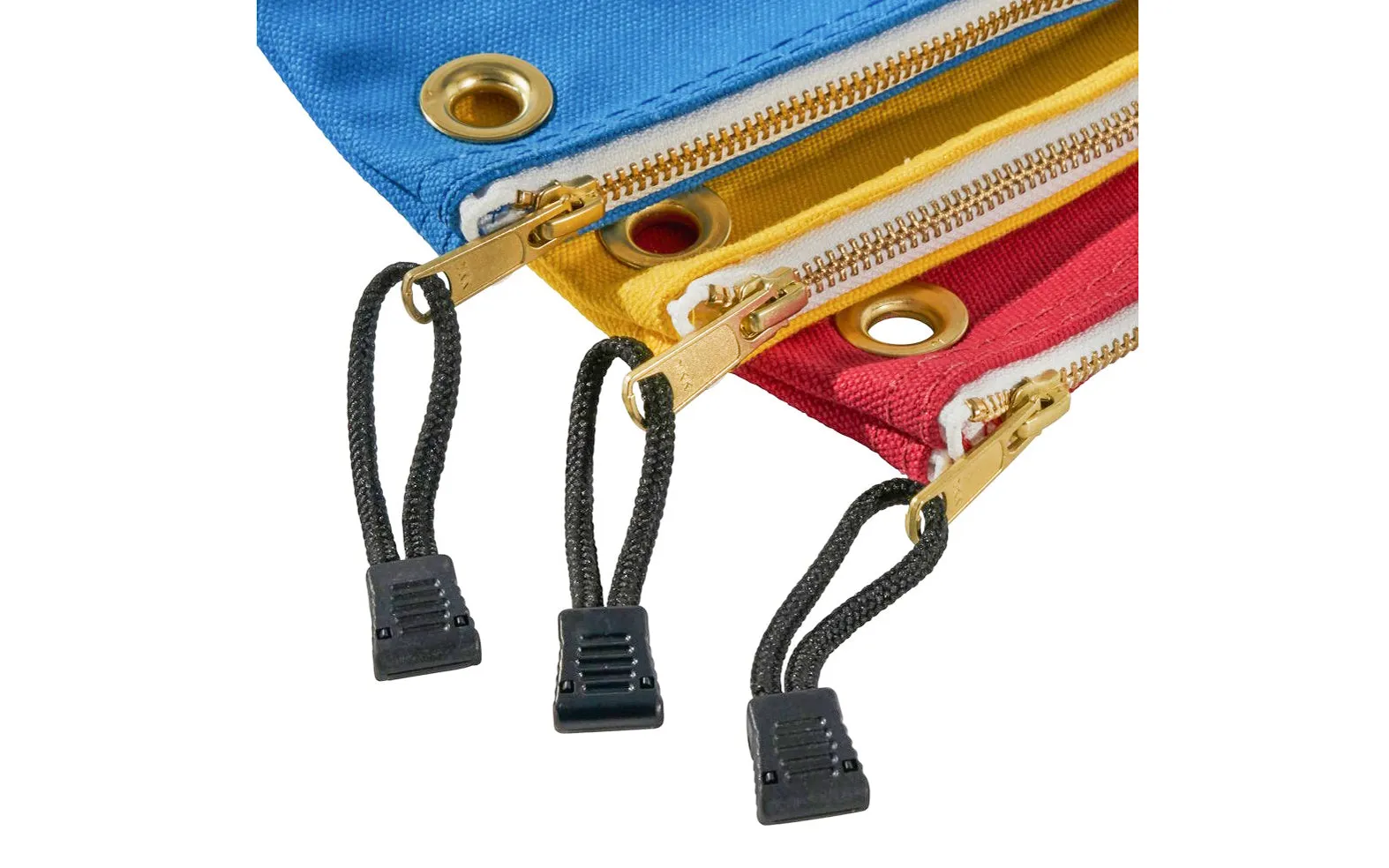 Klein Canvas Zipper Pouch Bags - 3 Pack
