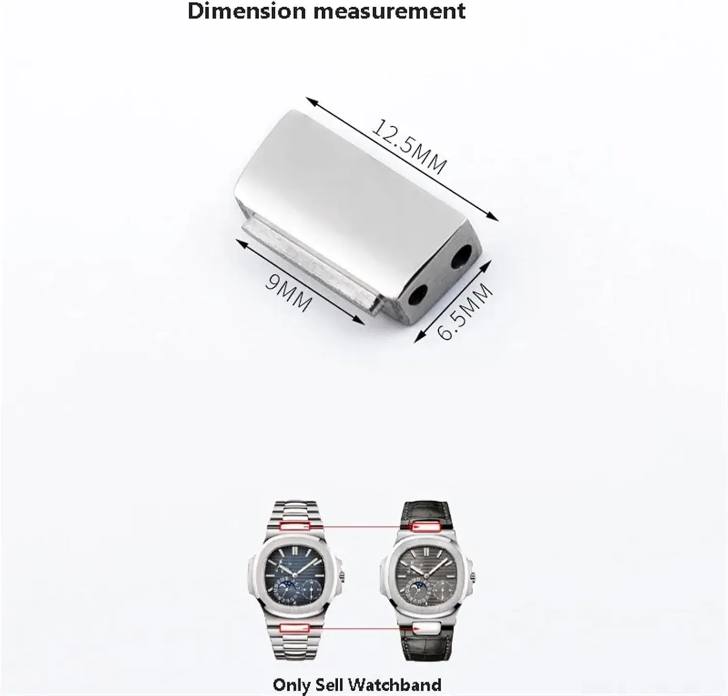 KLVN Steel Band Modified Leather Rubber Watch Band Steel Grain Conversion Head For Patek Philippe Nautilus 5711 Watch accessories