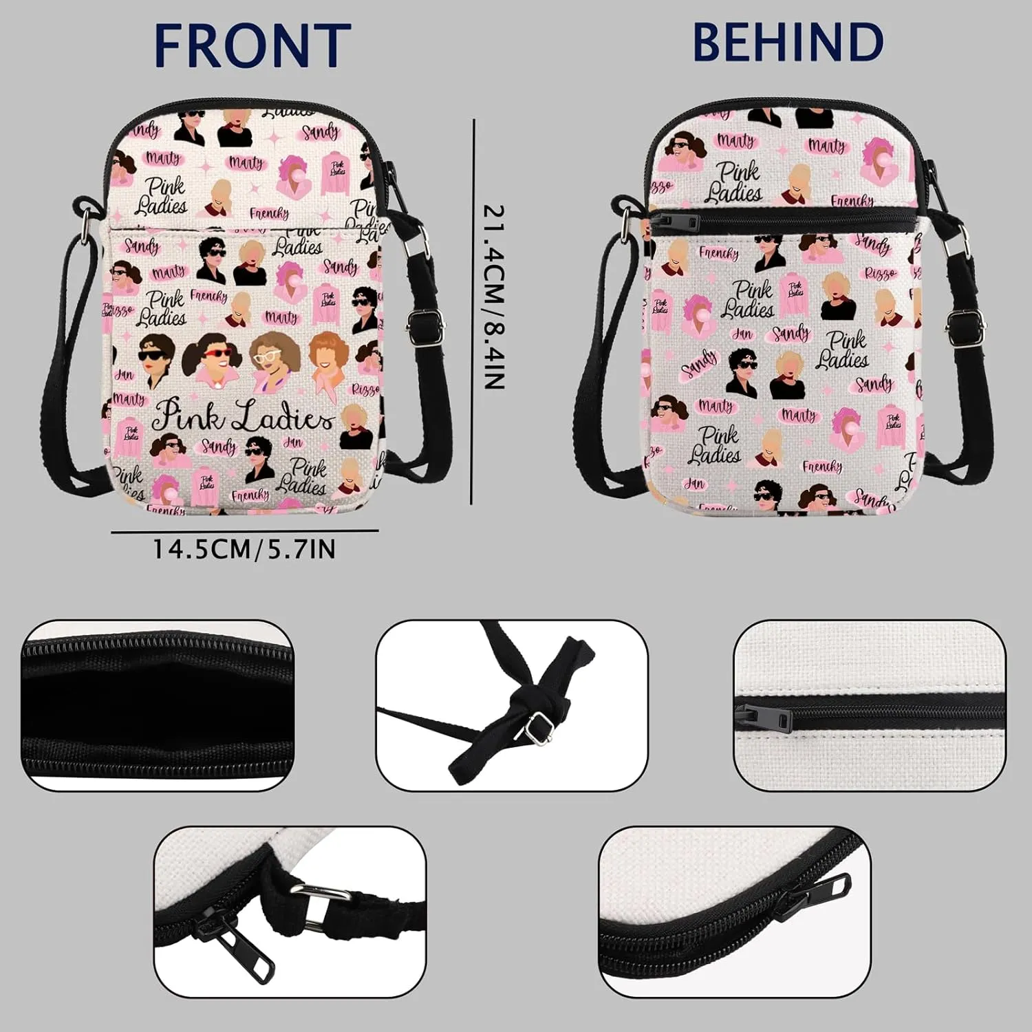 KUIYAI Musical Crossbody Bag Danny & Sandy Fans Gift Theater Merch Inspired Gift