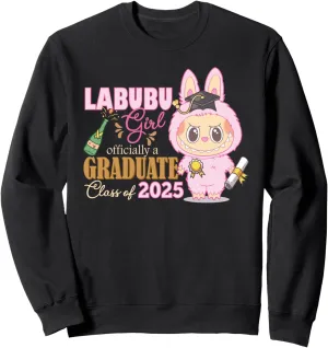 Labubu Girl Officially A Graduate Class of 2025, Senior 2025 Sweatshirt