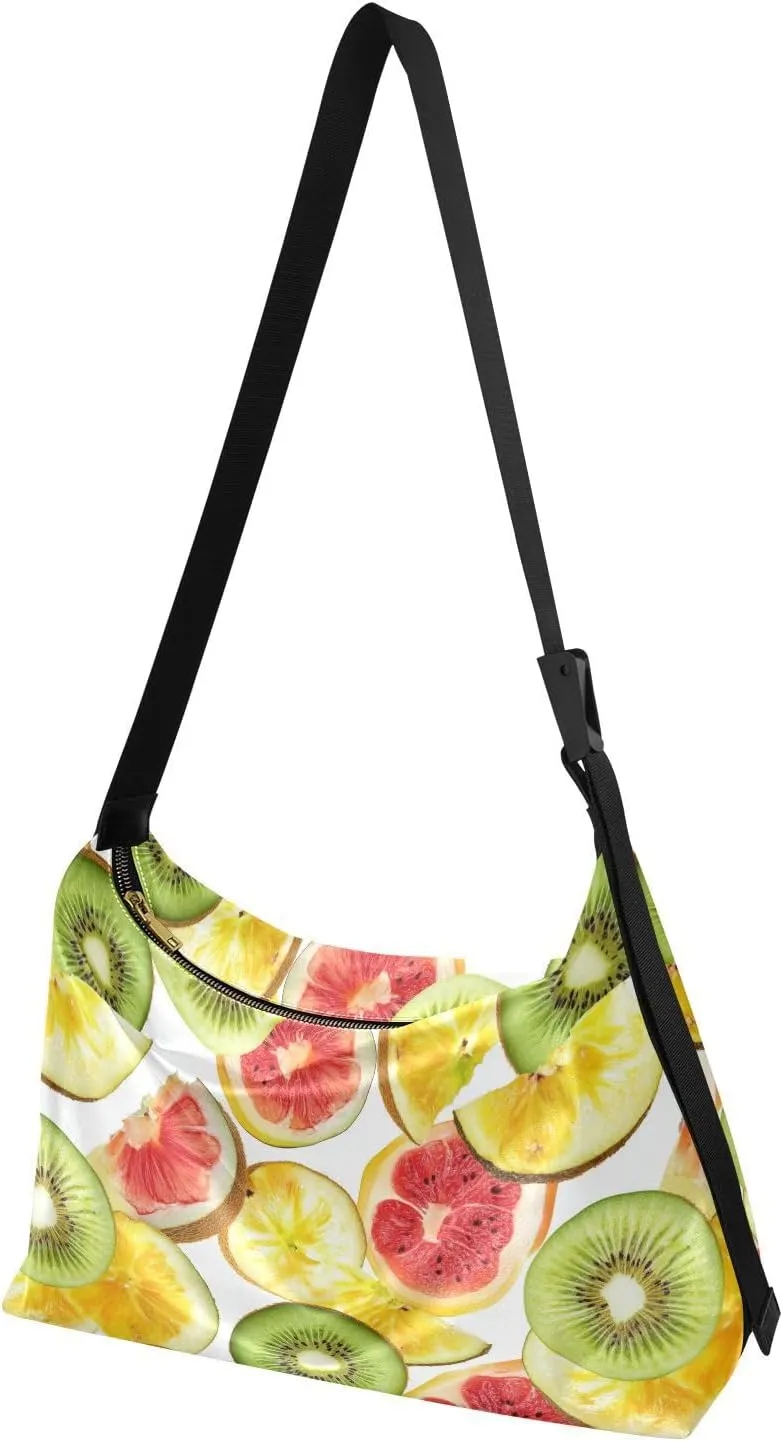 Ladies Purse Crossbody Trendy Womens Crossbody Sling Bag Large Shoulder Purse Funny Kumquat Fruit Purple