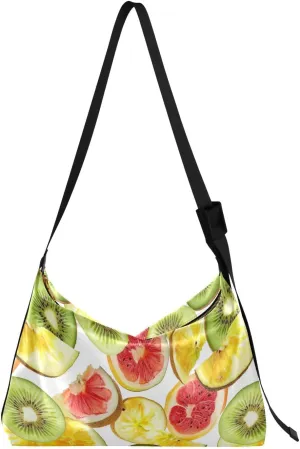 Ladies Purse Crossbody Trendy Womens Crossbody Sling Bag Large Shoulder Purse Funny Kumquat Fruit Purple