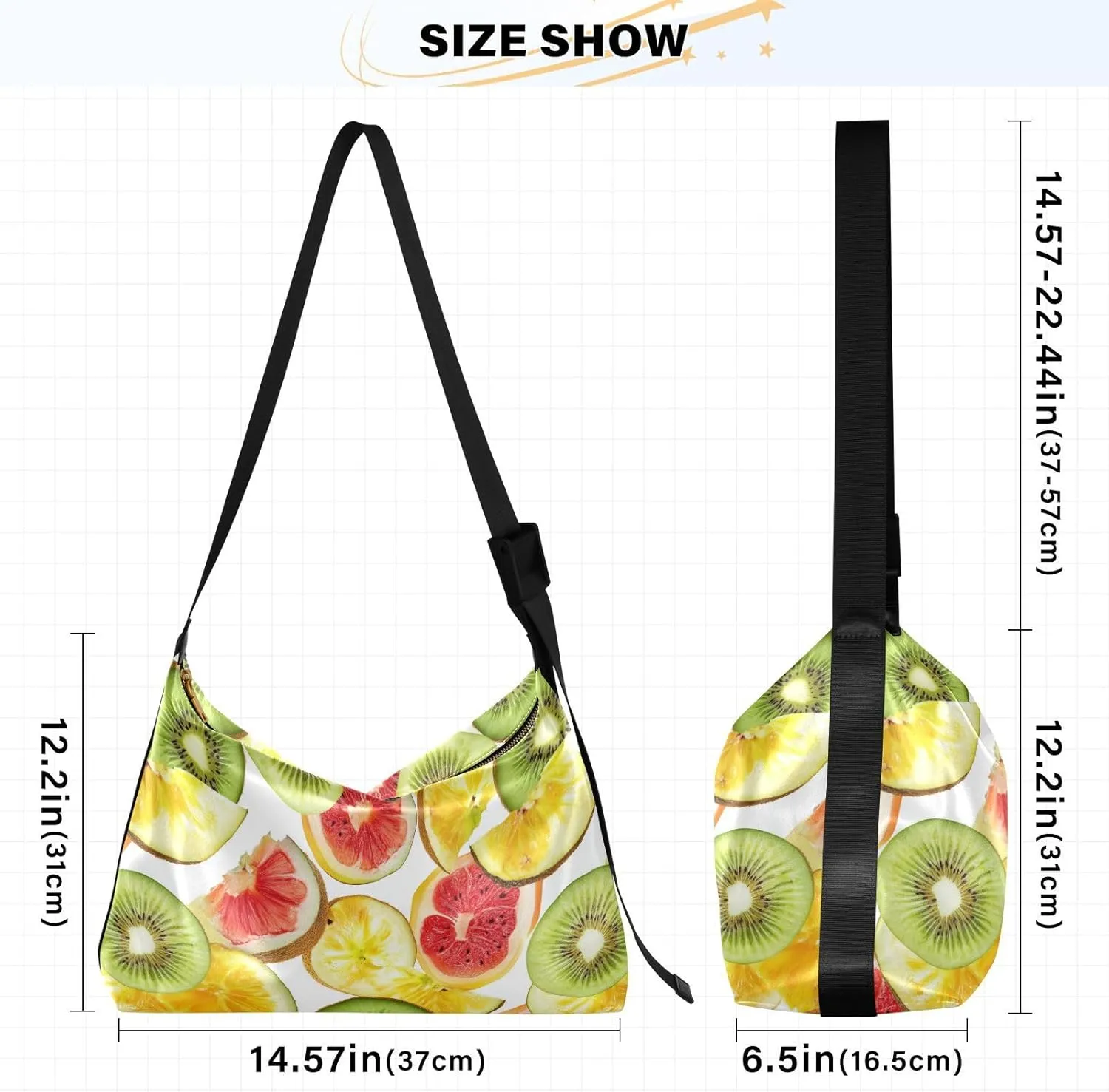 Ladies Purse Crossbody Trendy Womens Crossbody Sling Bag Large Shoulder Purse Funny Kumquat Fruit Purple