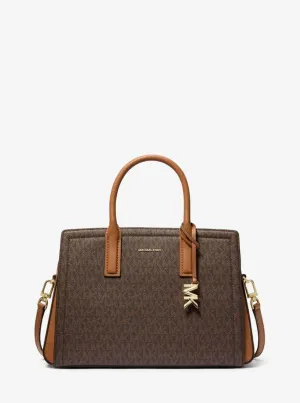 Laila Medium Signature Logo Satchel