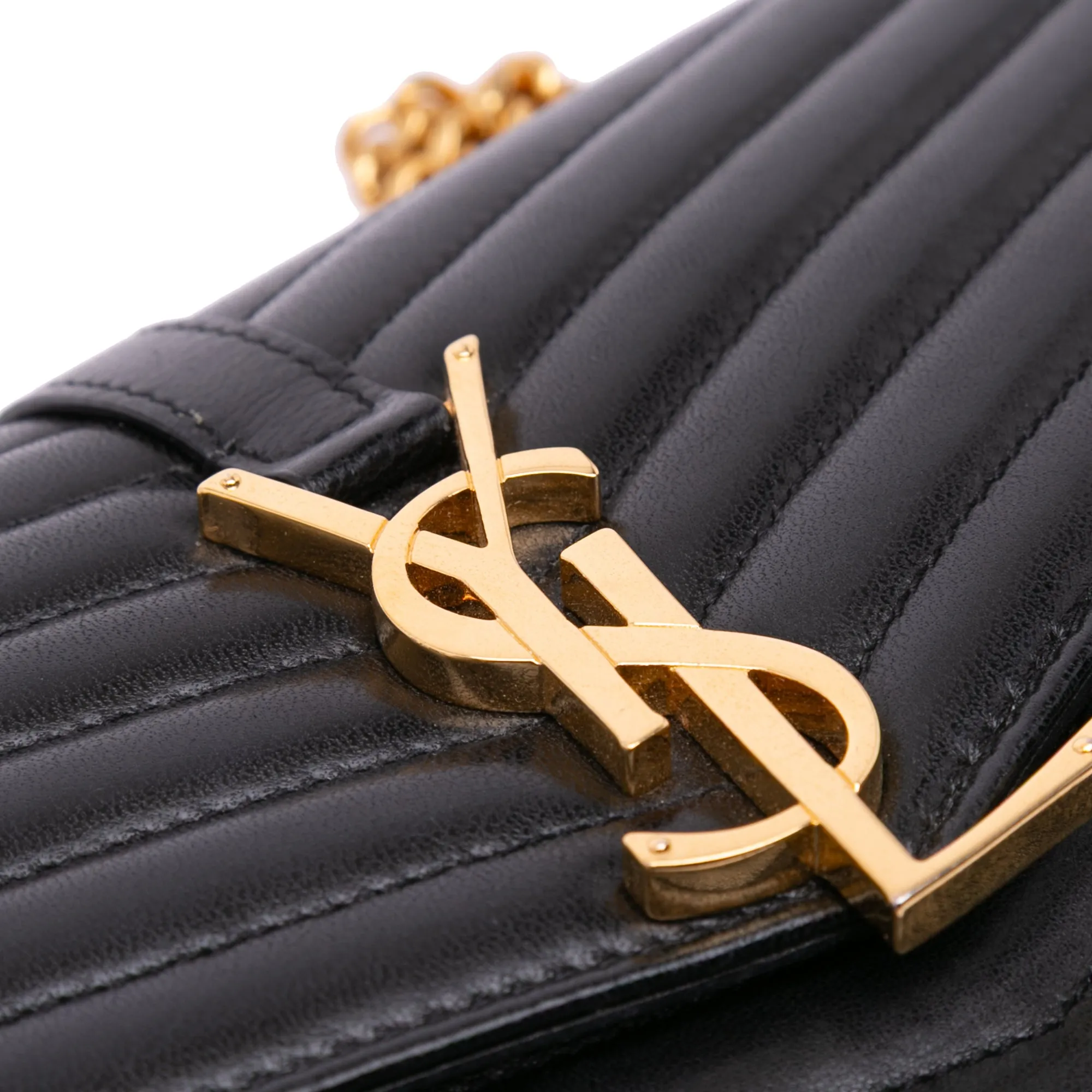 Lambskin Chevron Monogram Sulpice Chain Wallet