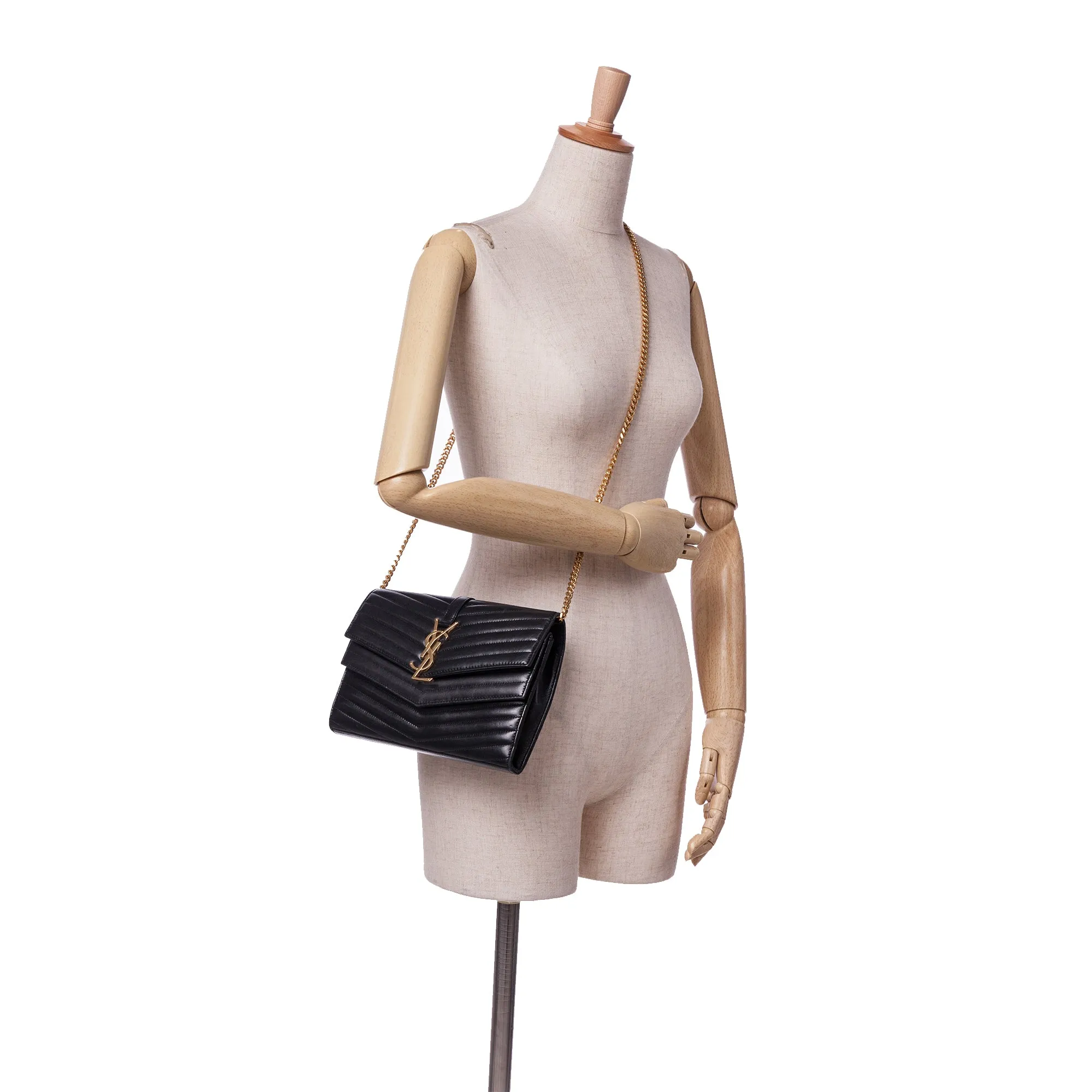 Lambskin Chevron Monogram Sulpice Chain Wallet