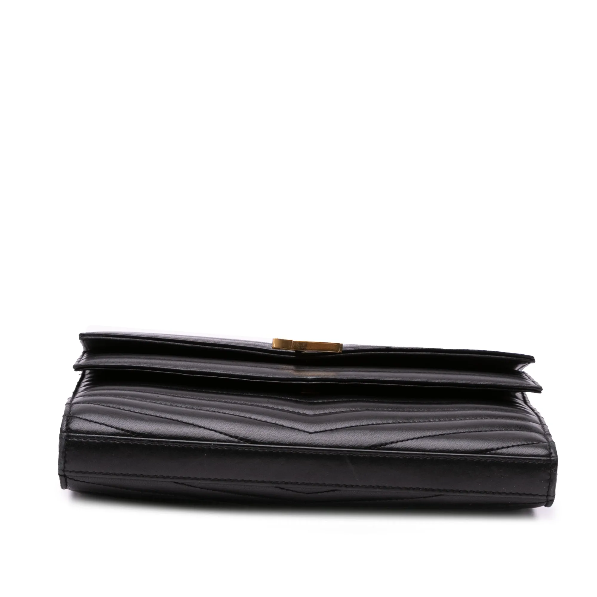 Lambskin Chevron Monogram Sulpice Chain Wallet