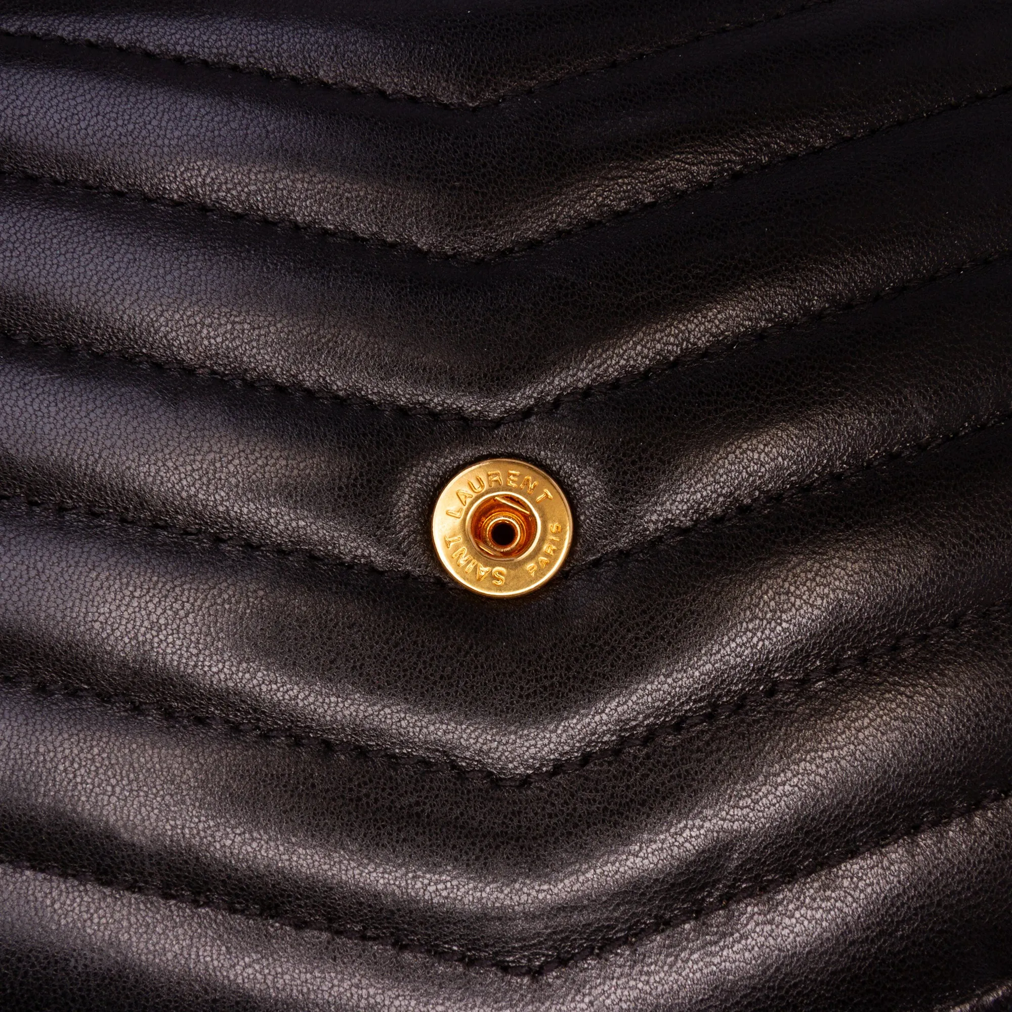 Lambskin Chevron Monogram Sulpice Chain Wallet