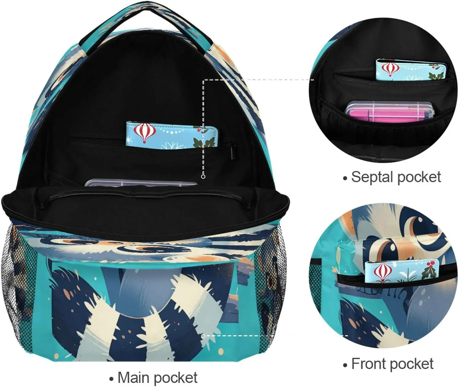 Laptop Backpack for Teacher Nurse Waterproof Laptop Bag with Chest Strap Gift Men & Women Mariposas Style