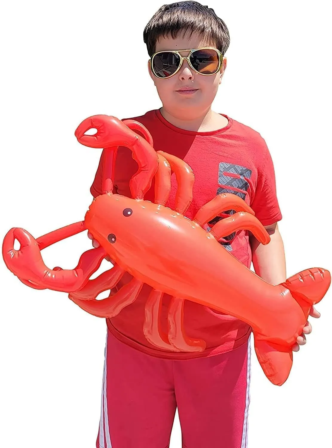 Large 20" RED Blow-up Inflatable Lobster Pool Toy Luau Nautical Clam Bake Beach Hawaii Key West Theme Party Decoration (2 Pack)