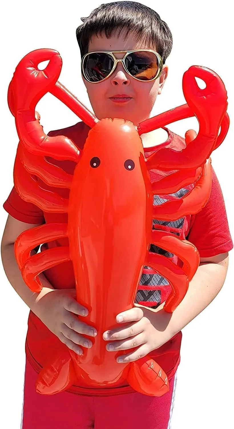 Large 20" RED Blow-up Inflatable Lobster Pool Toy Luau Nautical Clam Bake Beach Hawaii Key West Theme Party Decoration (2 Pack)
