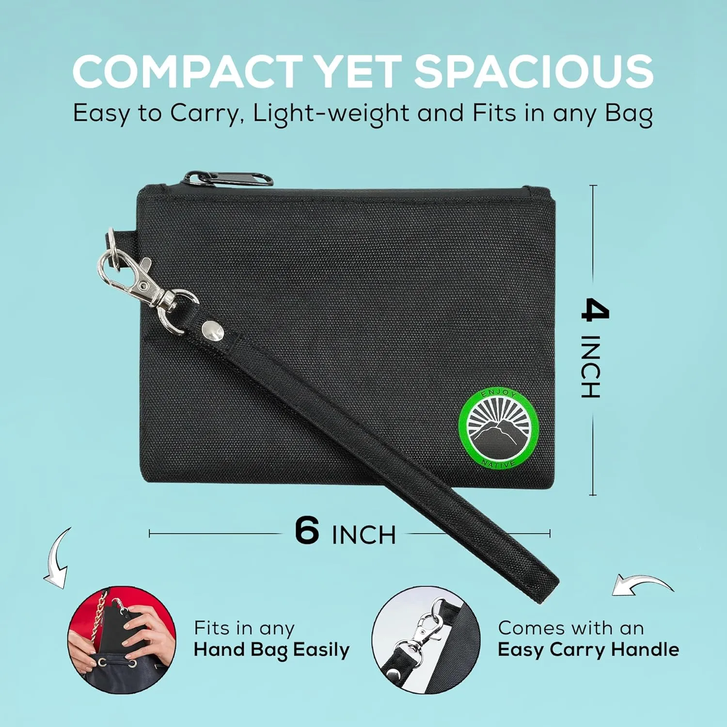 Large and Small Smell Proof Bag Combo, Smell Proof Container, Dog Tested Odor resistant Bag, Best Zipper Odor sealing Pouch Herbs, coffee & Travel Medicine Bag, Scent resistent Containers