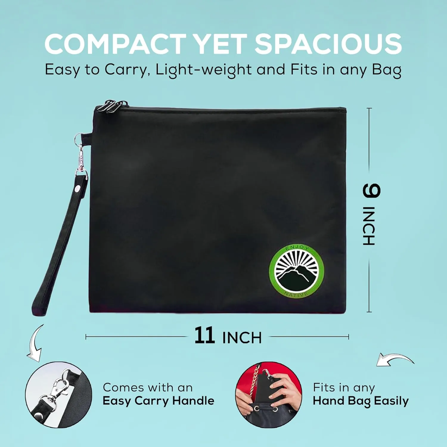 Large and Small Smell Proof Bag Combo, Smell Proof Container, Dog Tested Odor resistant Bag, Best Zipper Odor sealing Pouch Herbs, coffee & Travel Medicine Bag, Scent resistent Containers