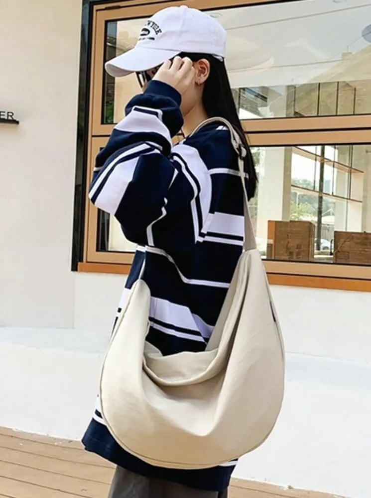 Large Canvas Tote Hobo Shoulder & Crossbody Centered Top-Handle Handbag with Pockets for Women's Work Style