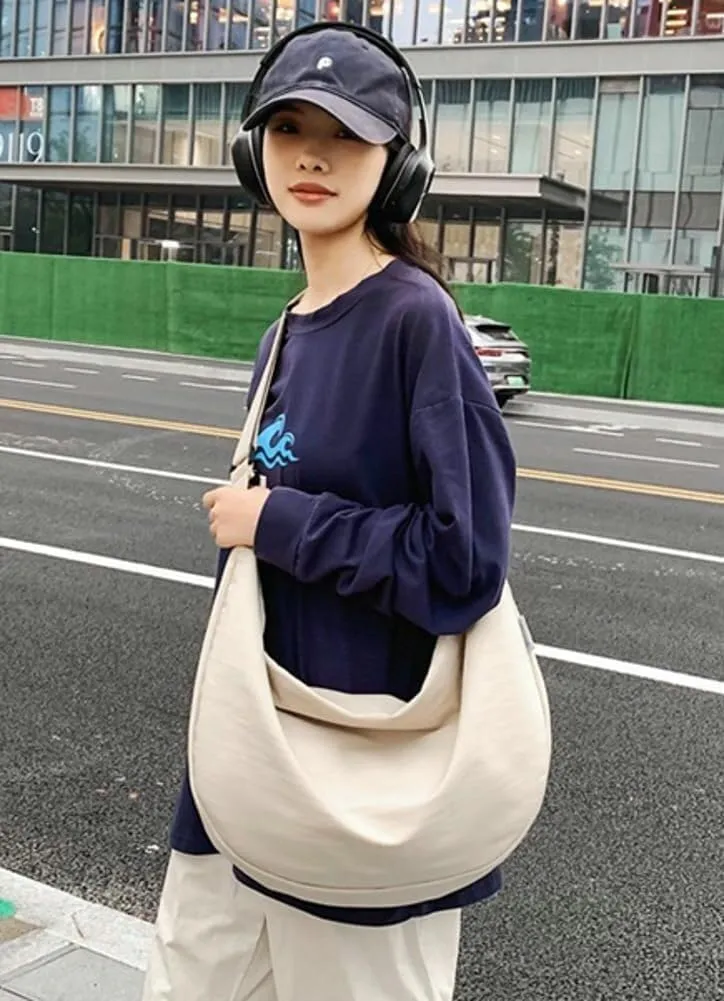 Large Canvas Tote Hobo Shoulder & Crossbody Centered Top-Handle Handbag with Pockets for Women's Work Style