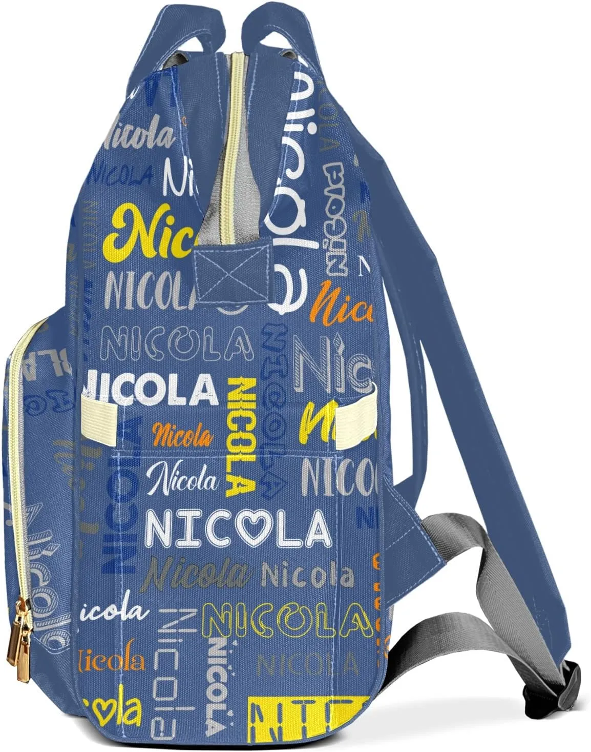 Large Capacity Custom Diaper Bag with Name, Multifunction Personalized Diaper Bag Backpack for Baby Girl Boy, Fashion Shoulder Bag Waterproof Casual Daypack Travel Backpack for Mom