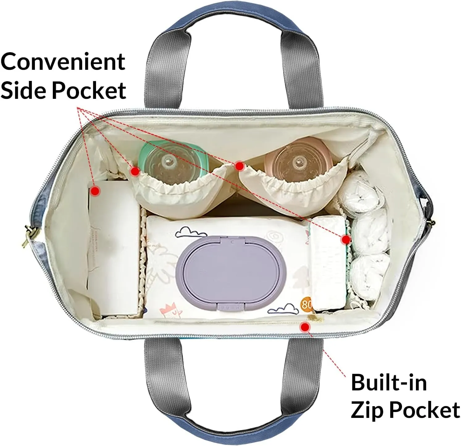 Large Capacity Custom Diaper Bag with Name, Multifunction Personalized Diaper Bag Backpack for Baby Girl Boy, Fashion Shoulder Bag Waterproof Casual Daypack Travel Backpack for Mom