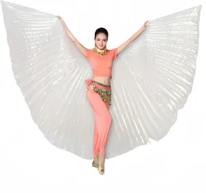 Lauthen.S Belly Dance Isis Wings with Sticks Women Halloween Costume Carnival Cape Outfit