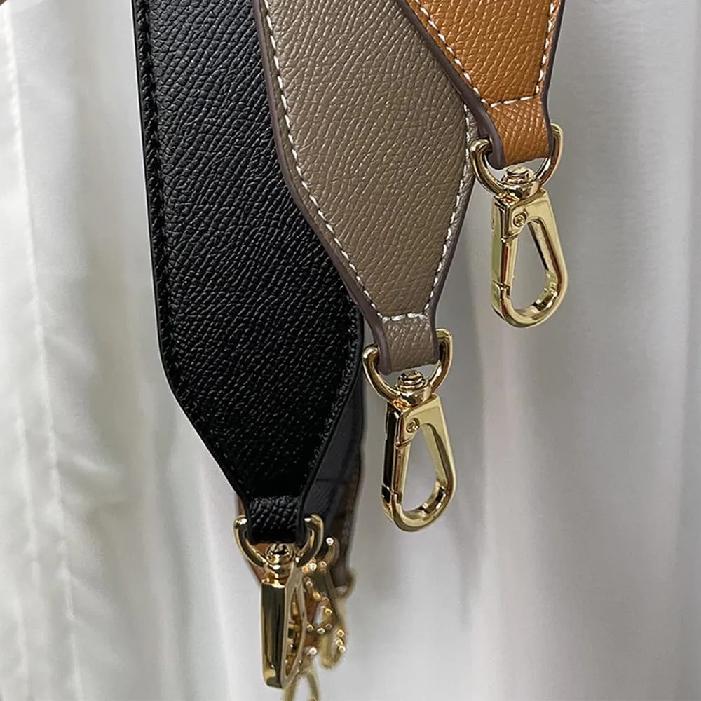 Leather Handle Shoulder Purse Strap Replacement Handbags Straps Leather Bag Strap Purse Shoulder Strap Grey Lychee