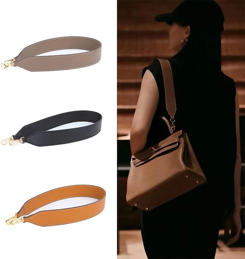 Leather Handle Shoulder Purse Strap Replacement Handbags Straps Leather Bag Strap Purse Shoulder Strap Grey Lychee