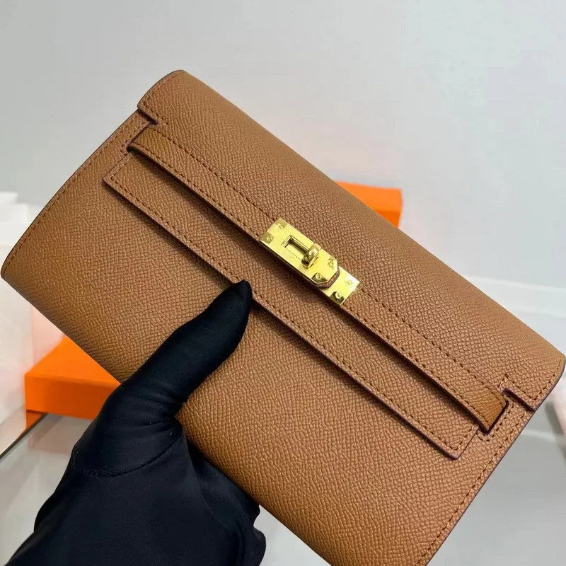 Leather Kelli to Go Long Wallet Girls Clutch Bag Luxury Shoulder Bag