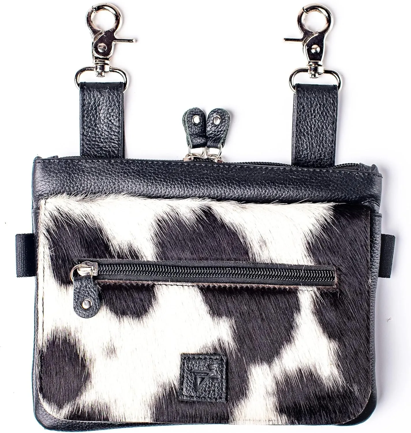 Leather Waist Bags - Hip Waist Belt Bag & Crossbody Bags For Women - Clip-on Fanny Pack With Cow Fur