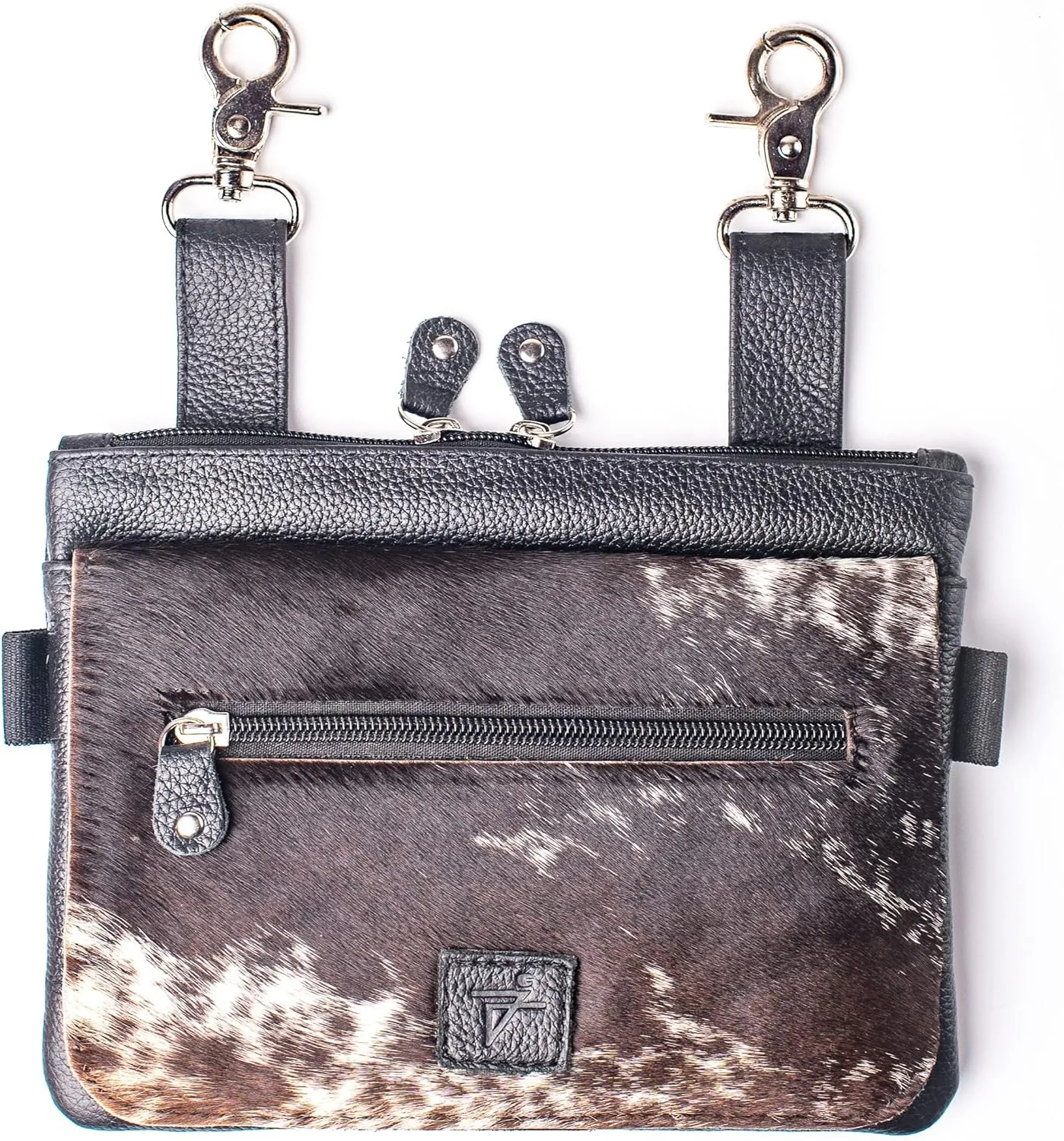 Leather Waist Bags - Hip Waist Belt Bag & Crossbody Bags For Women - Clip-on Fanny Pack With Cow Fur