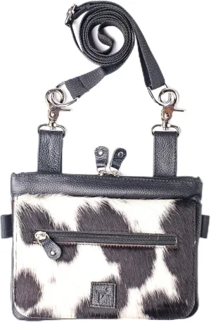 Leather Waist Bags - Hip Waist Belt Bag & Crossbody Bags For Women - Clip-on Fanny Pack With Cow Fur