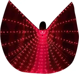 LED Belly Dance Costume, Light Up IsIs Wings for Women Adults, Carnival Rave Attire for Holiday Party