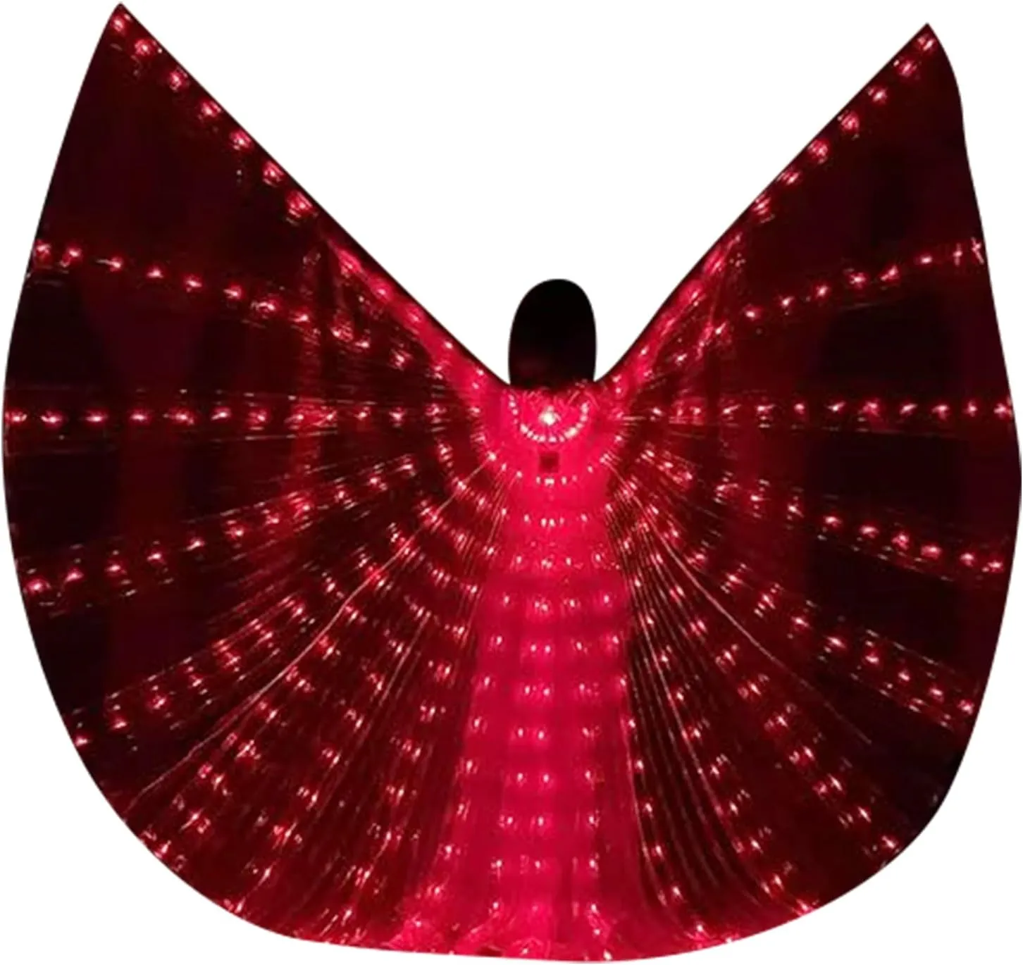LED Belly Dance Costume, Light Up IsIs Wings for Women Adults, Carnival Rave Attire for Holiday Party