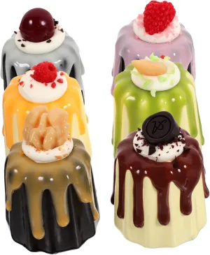 LIFKOME 6pcs Realistic Fake Cakes Simulation Food Models for Photography Dummy Dessert Decor Lifelike Dessert Props