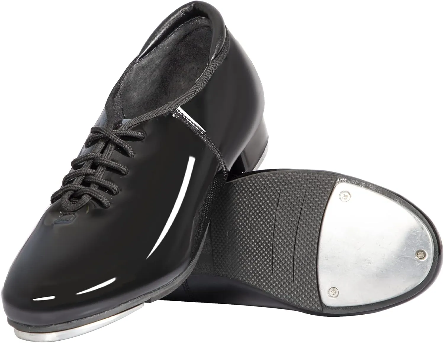 Linodes PU Leather Lace Up Tap Shoe Dance Shoes for Women and Men's Dance Shoes