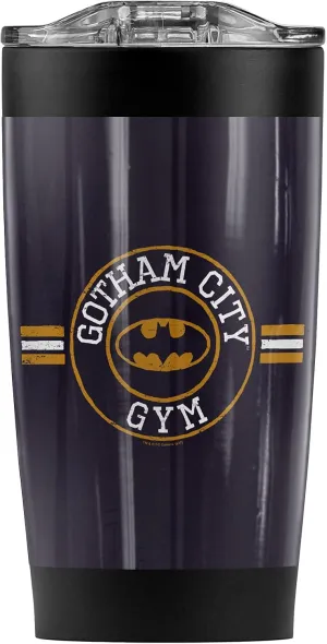 Logovision Batman Gotham City Gym Stainless Steel Tumbler 20 oz Coffee Travel Mug/Cup, Vacuum Insulated & Double Wall with Leakproof Sliding Lid | Great for Hot Drinks and Cold Beverages