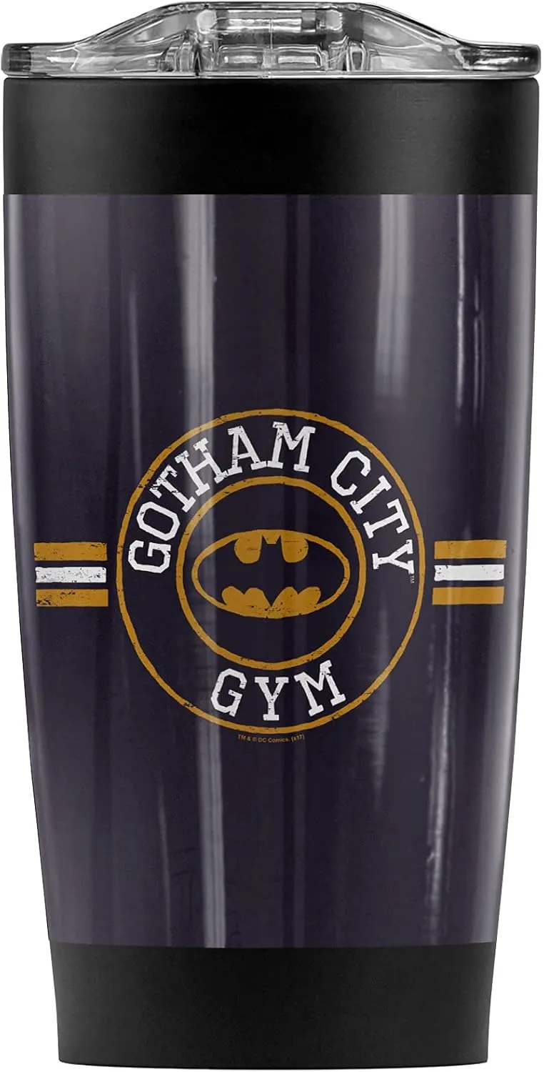 Logovision Batman Gotham City Gym Stainless Steel Tumbler 20 oz Coffee Travel Mug/Cup, Vacuum Insulated & Double Wall with Leakproof Sliding Lid | Great for Hot Drinks and Cold Beverages