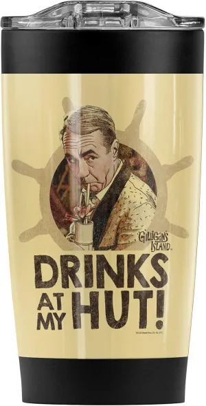 Logovision Gilligan's Island Mr. Howell Drinks Stainless Steel Tumbler 20 oz Coffee Travel Mug/Cup, Vacuum Insulated & Double Wall with Leakproof Sliding Lid | Great for Hot Drinks and Cold Beverages